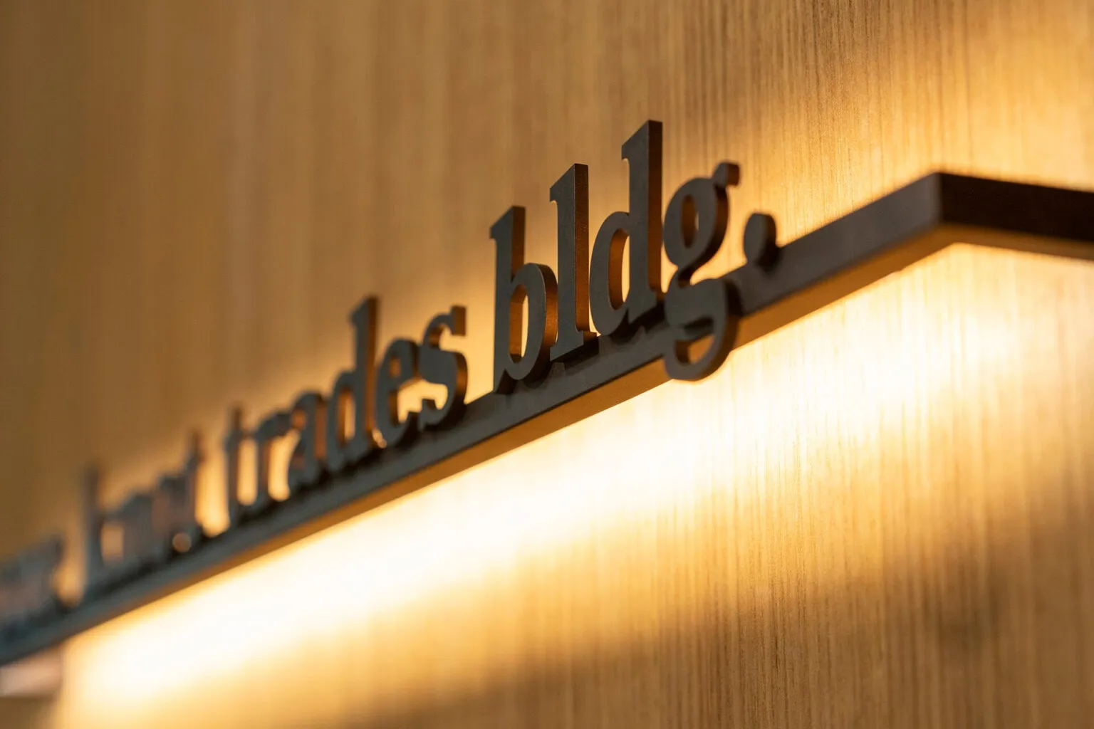 One knot trades bldg. Entrance